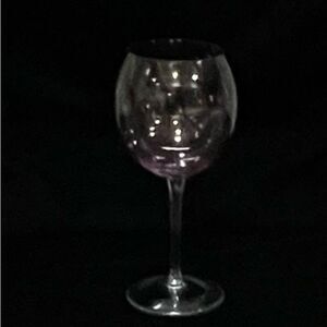 Vintage Poland KROSNO Pink Round Crystal Wine Glass 20 oz